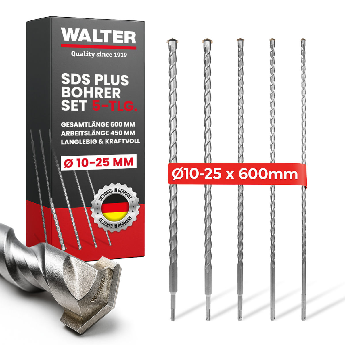 SDS Plus Bohrer-Set 5-tlg. 600 mm