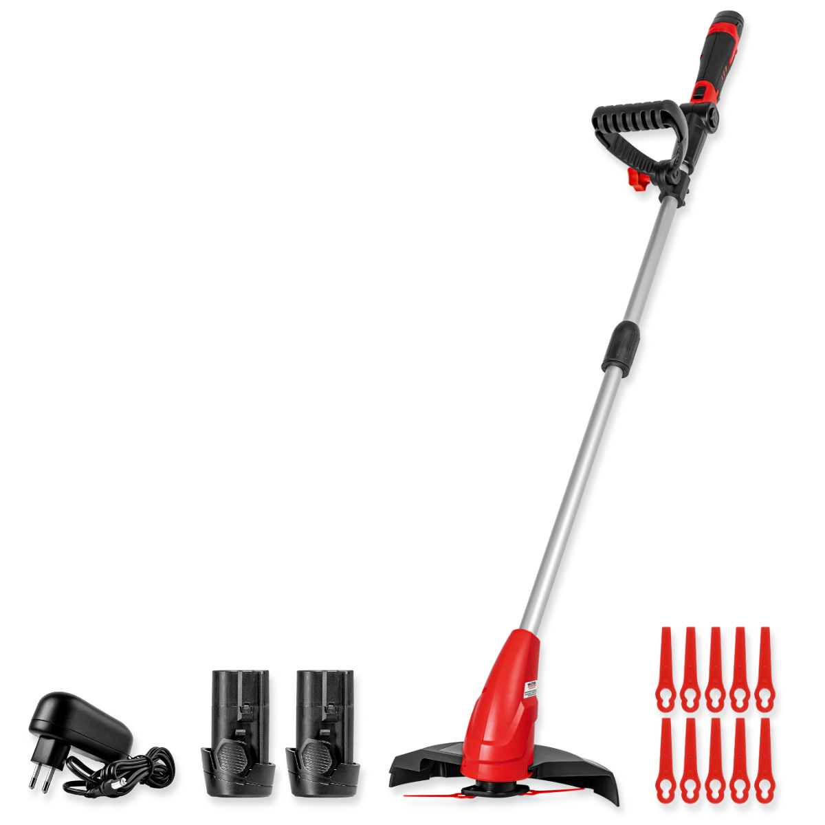 Cordless grass trimmer 12 V with 2 batteries