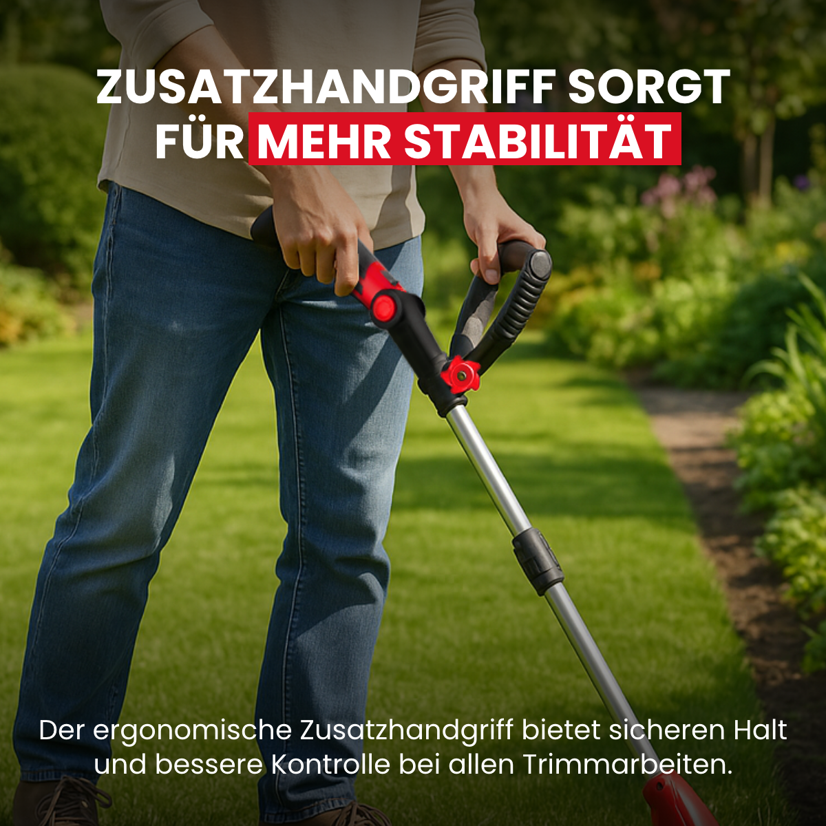 Akku-Rasentrimmer 12 V mit 2 Akkus