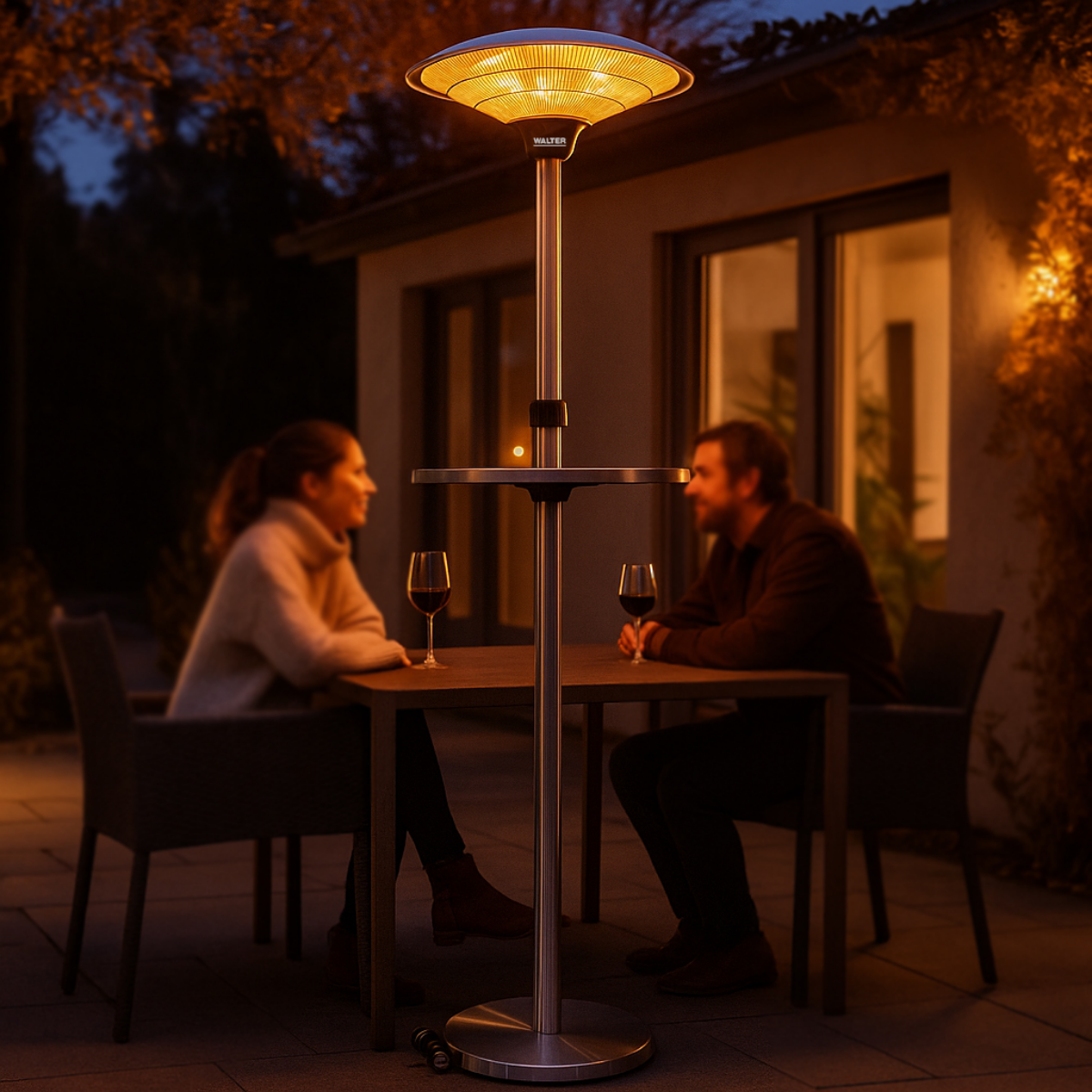 Halogen Terrassenstrahler mit Rädern