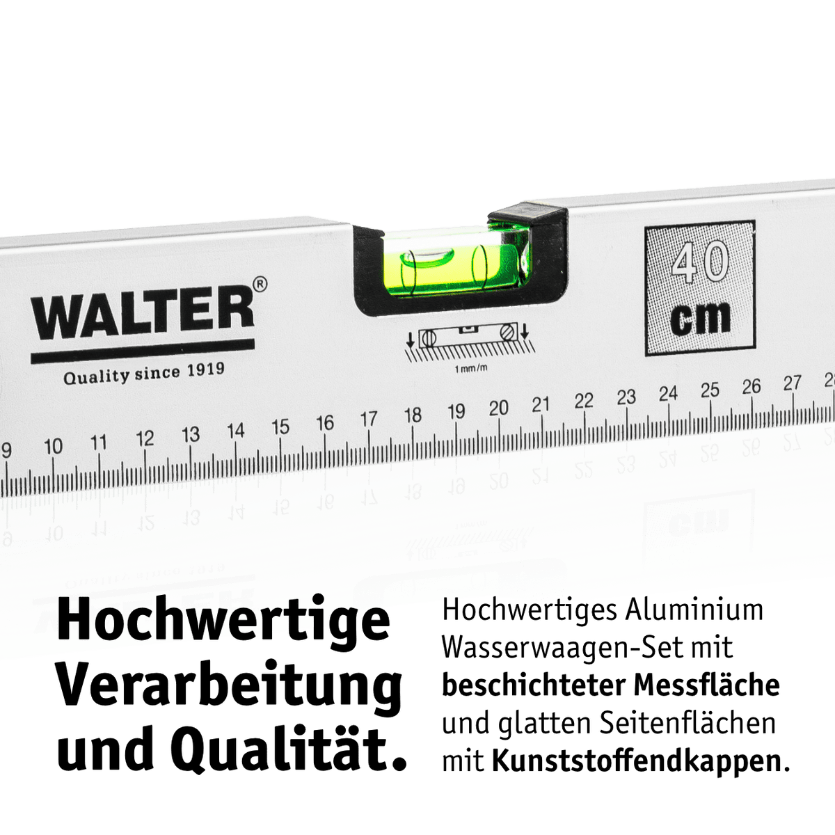 WALTER Wasserwaagen-Set 3-tlg.