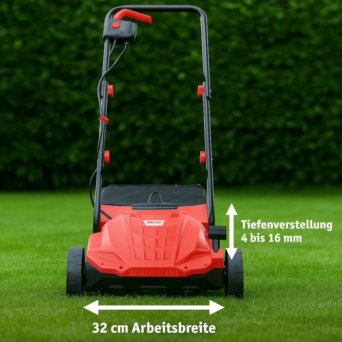 WALTER Elektro - Vertikutierer und Rasenlüfter 1500 W