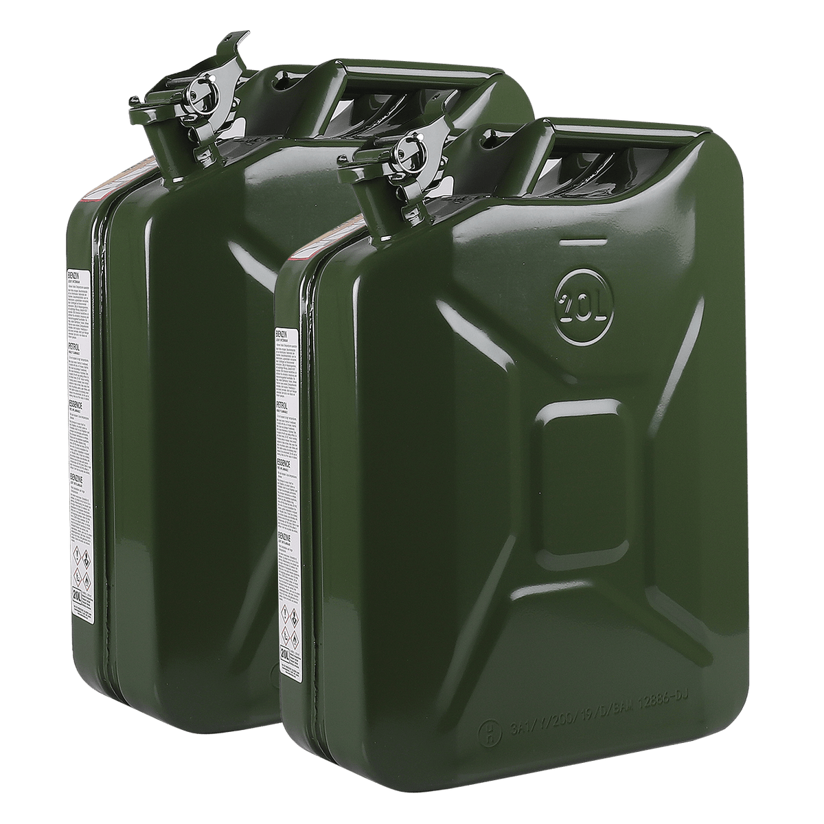 WALTER 20L Benzinkanister-Trichter-Set 2-tlg.