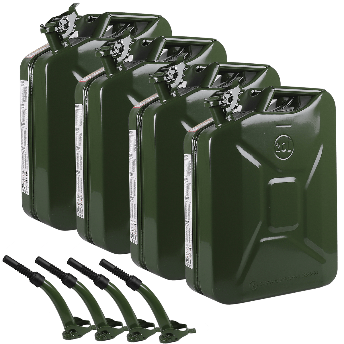 WALTER 20L Benzinkanister-Trichter-Set 4 tlg.