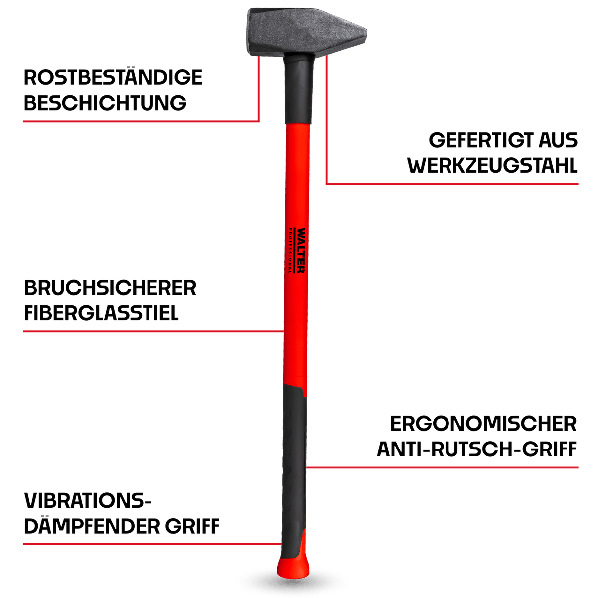 WALTER Professional Vorschlaghammer 5 kg