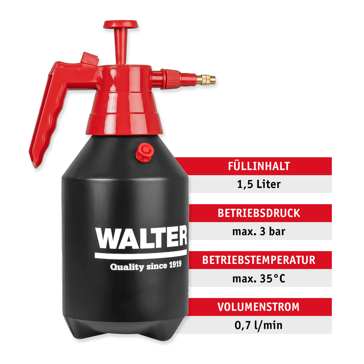 WALTER Drucksprühgeräte - Set 1,5 & 5 l