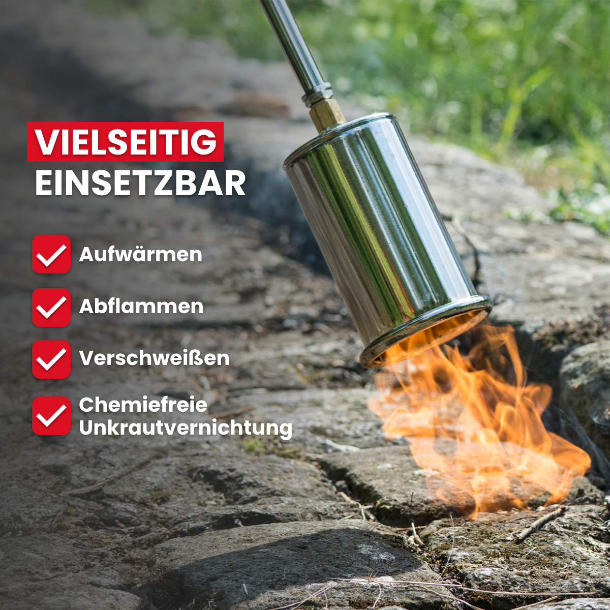 Anwärmbrenner inkl. Gasflaschen-Wagen, 5m Schlauch und Regler
