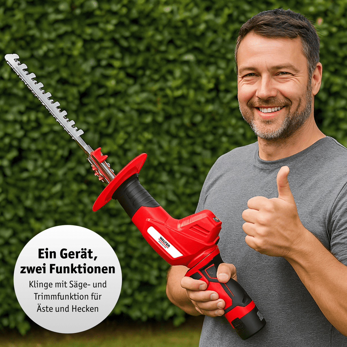 WALTER 2 - in - 1 Heckenscheren / Säge