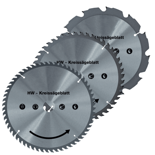 WALTER Hartmetall Sägeblatt-Set 250 mm