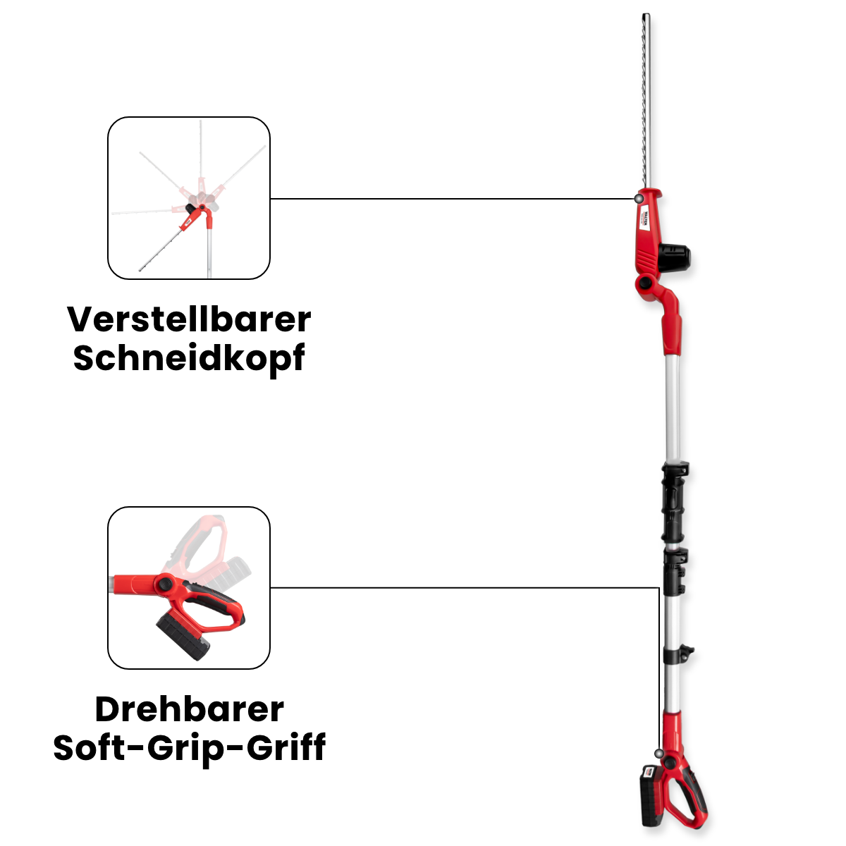 XXL 20V Li-Ionen Akku-Heckenschere