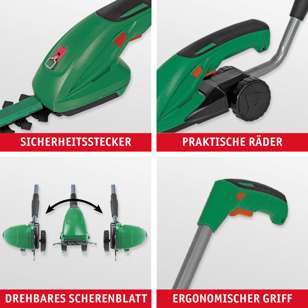 Multibrand Repacked Li - Ion Akku - Gras - und Strauchschere 7,2 V