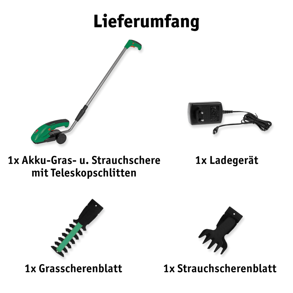 Multibrand Repacked Li - Ion Akku - Gras - und Strauchschere 7,2 V
