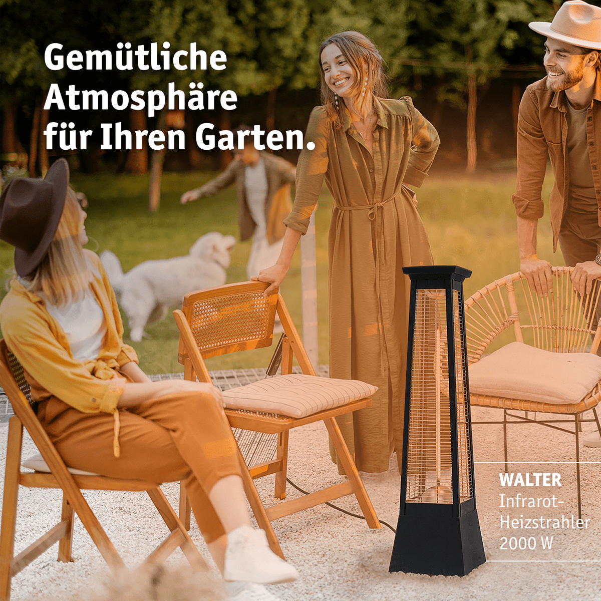WALTER Infrarot-Standheizstrahler Terrasse