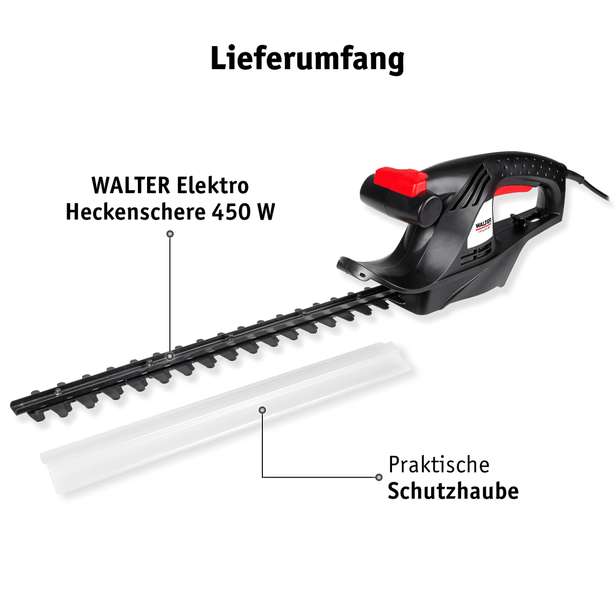 WALTER Elektro - Heckenschere 450 W