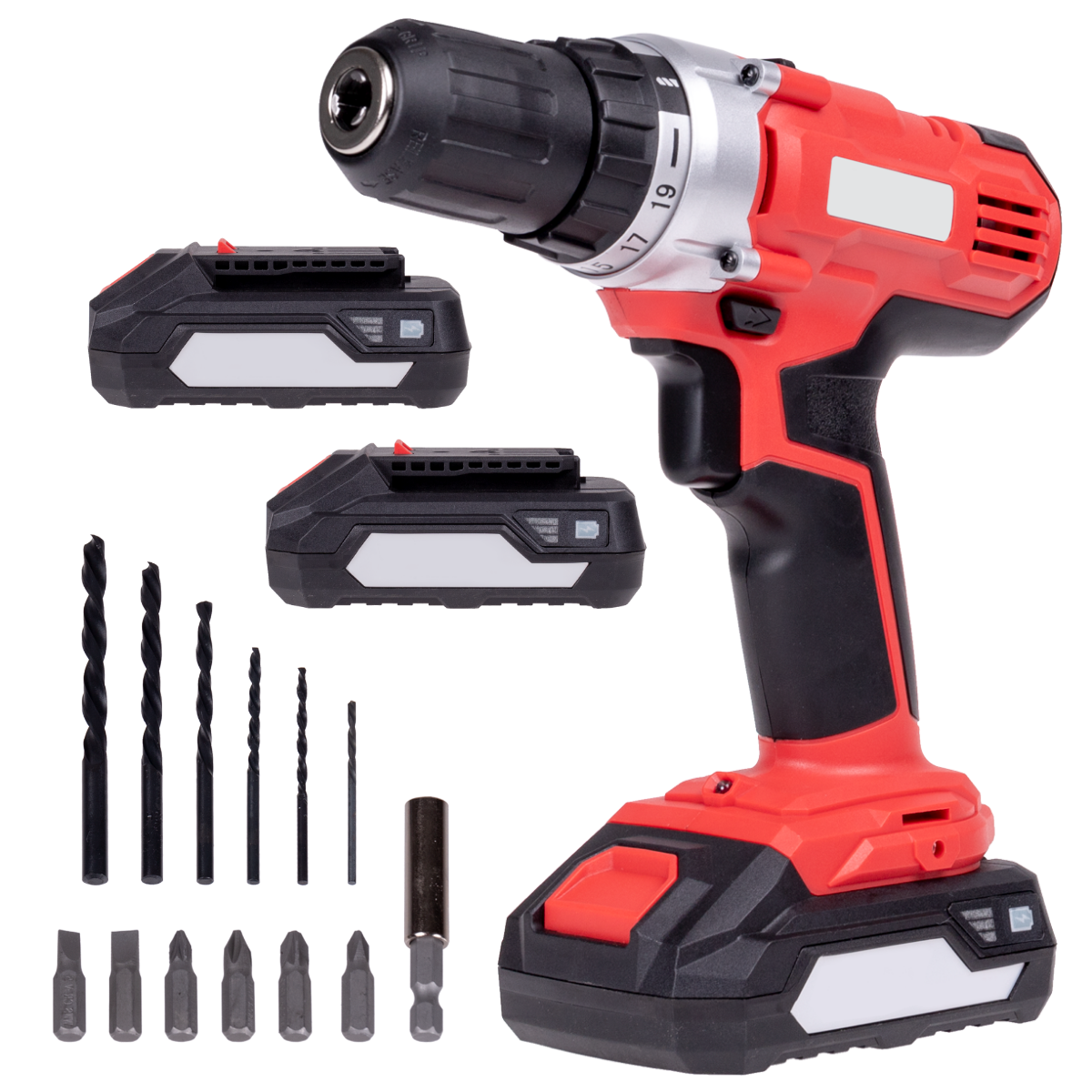 20V Li-Ion cordless drill/driver including 2 batteries