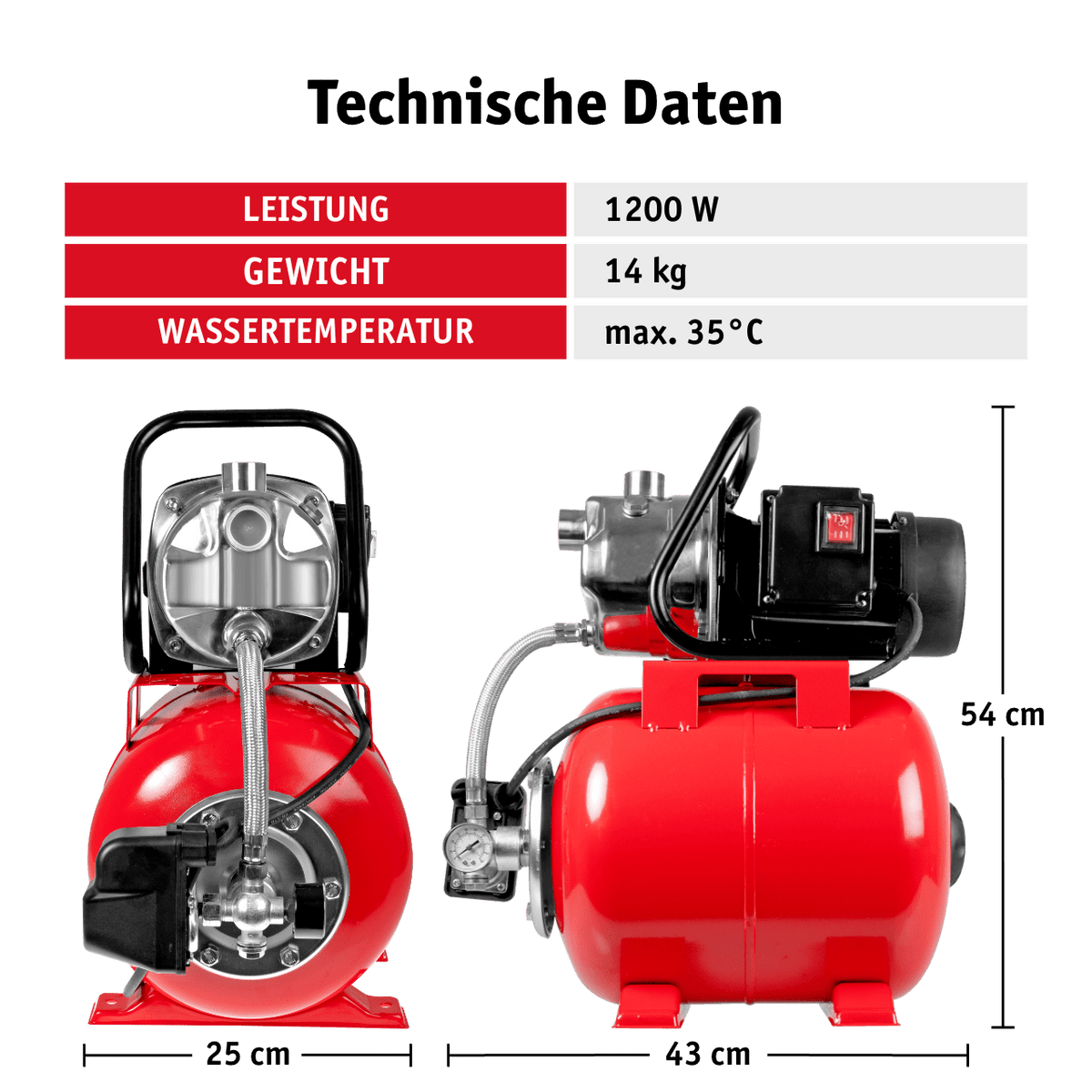 WALTER Hauswasserwerk 1 200 W