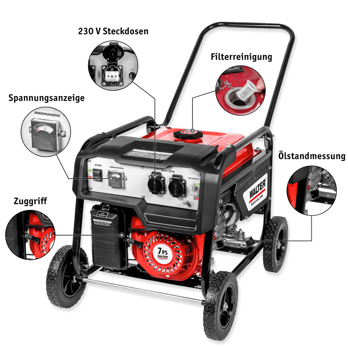 WALTER Stromerzeuger 2 600 W