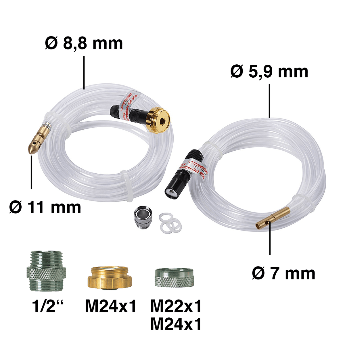 Rothenberger Industrial Hochdruck-Abflussreiniger-Set 9 tlg.