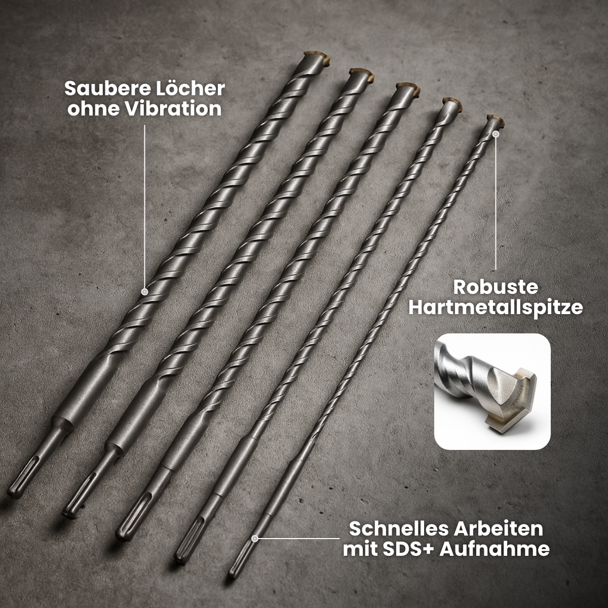 SDS Plus Bohrer-Set 5-tlg. 600 mm