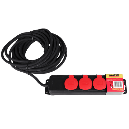 WALTER 4-fach Outdoor Steckdosenleiste 10 m