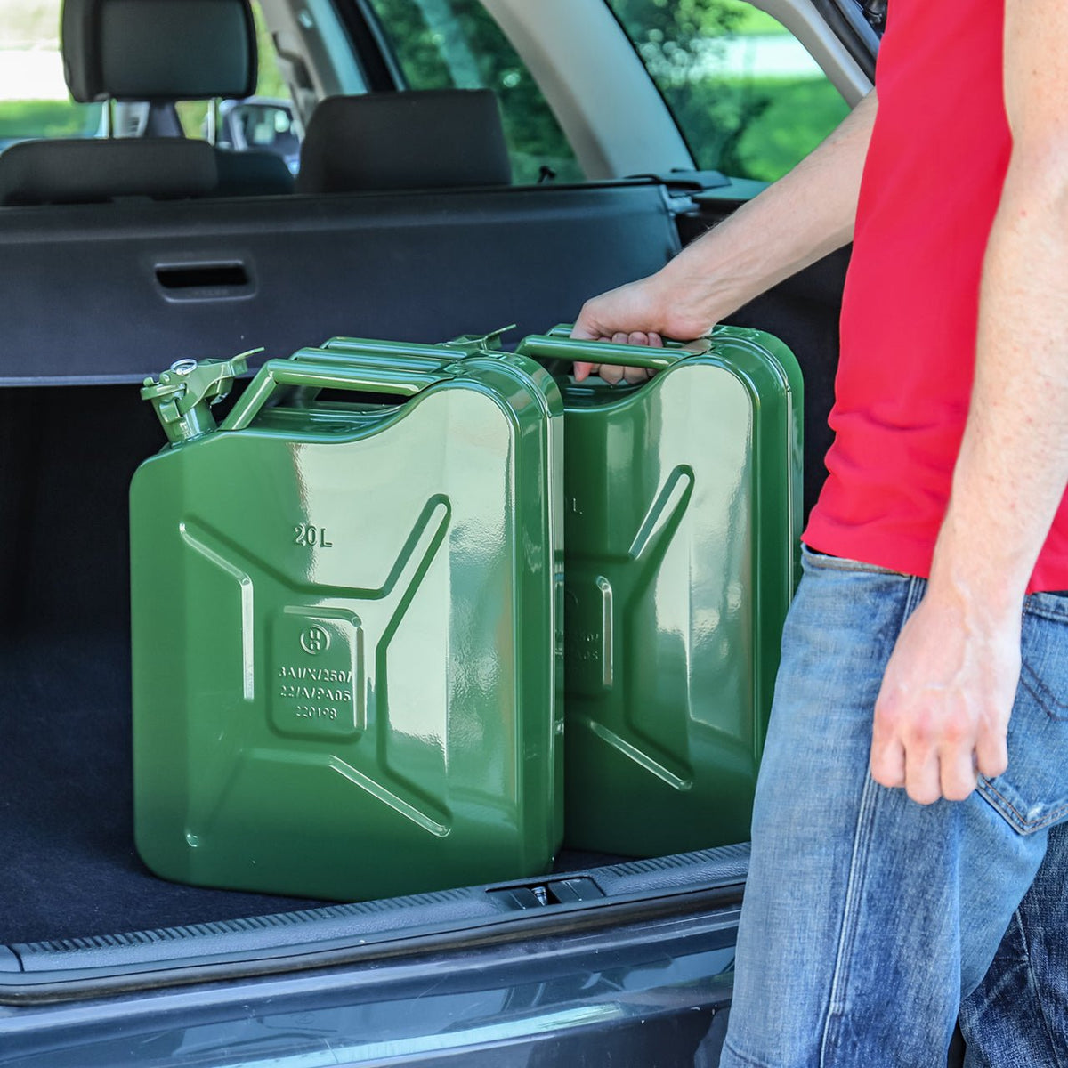 WALTER 20L Benzinkanister-Trichter-Set 4 tlg.