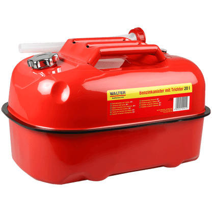 WALTER 20 L Horizontaler Benzinkanister mit Trichter
