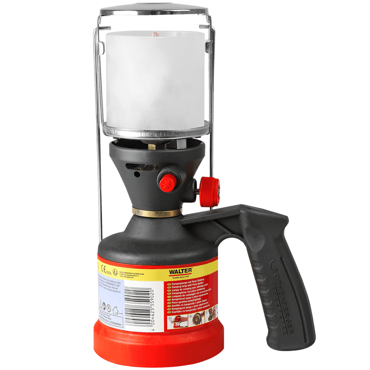 WALTER Camping-Lampe Piezo