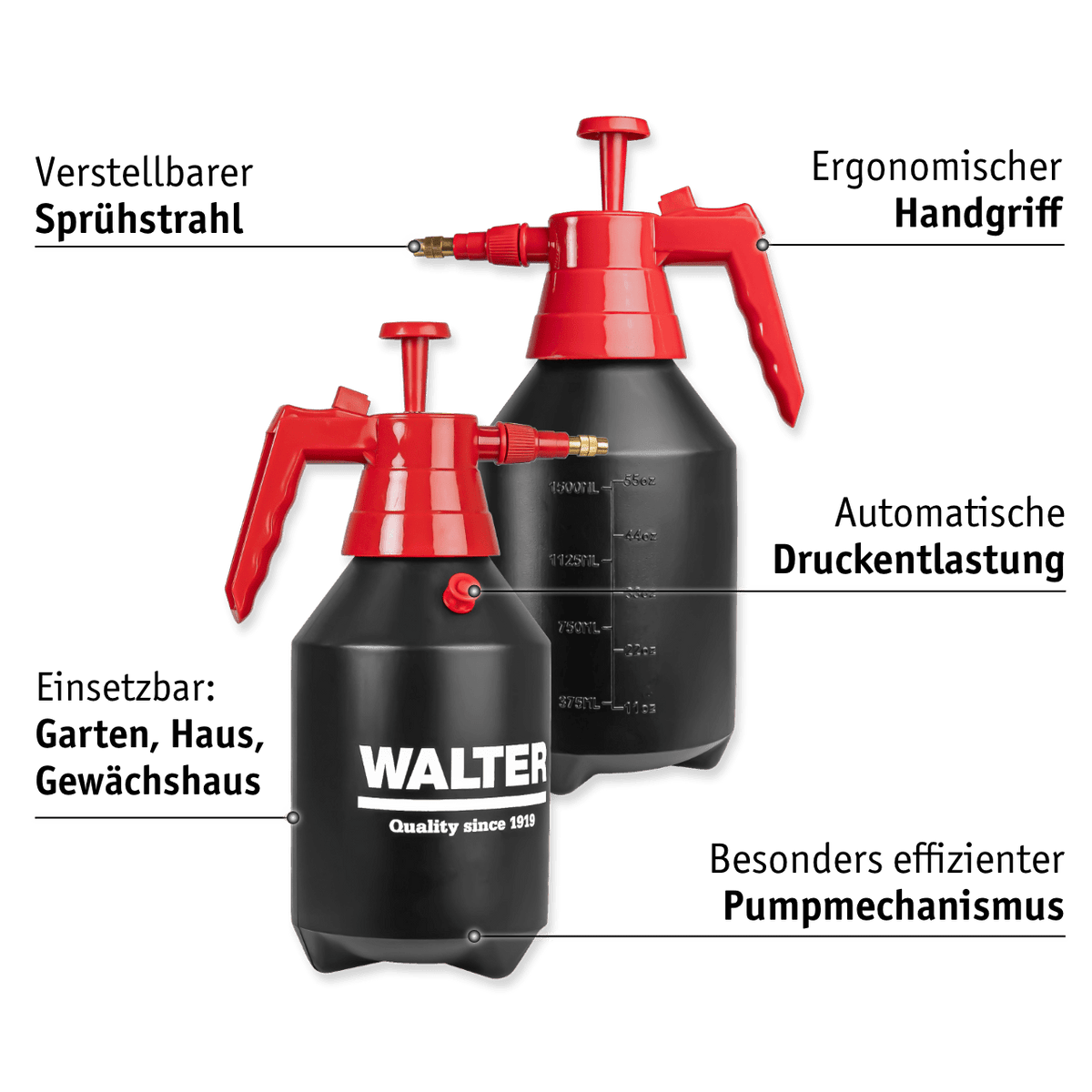 WALTER Drucksprühgerät 1,5 Liter