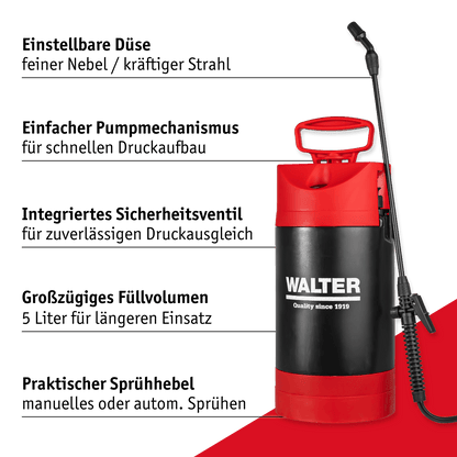 WALTER Drucksprühgeräte - Set 1,5 & 5 l