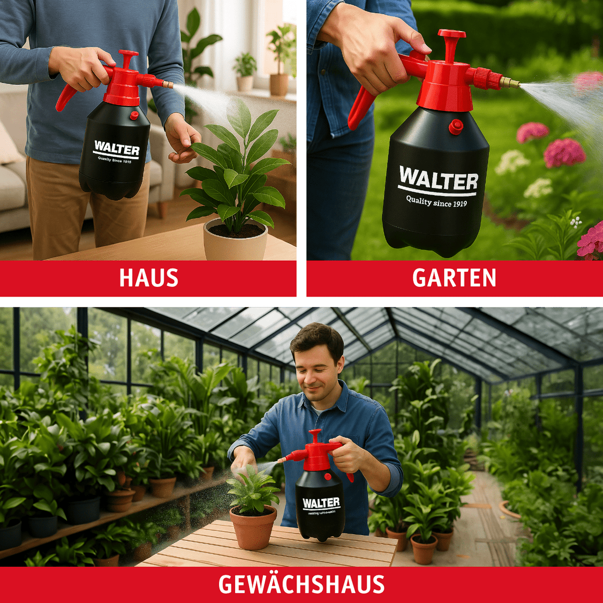 WALTER Drucksprühgeräte - Set 1,5 & 5 l
