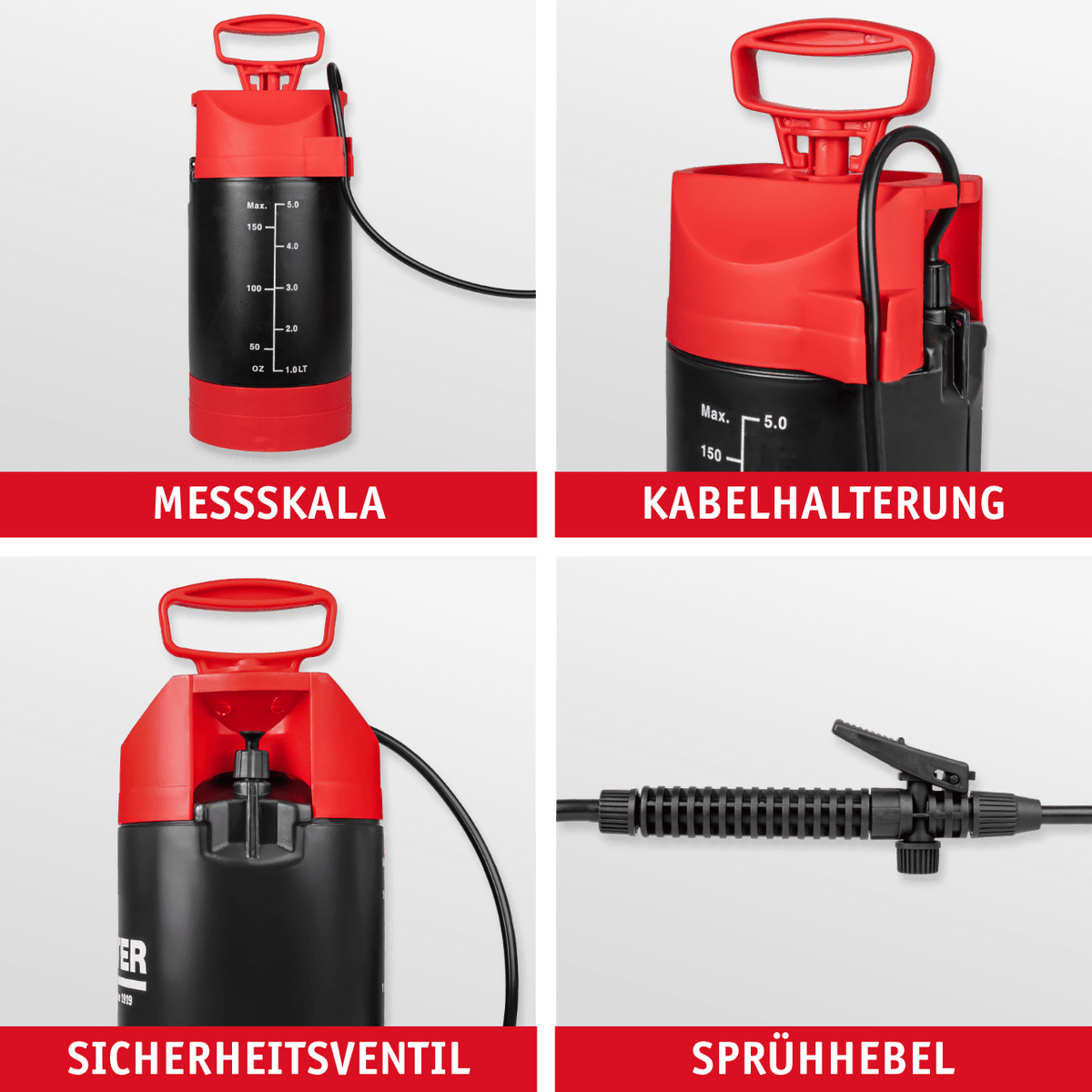 WALTER Drucksprühgeräte - Set 1,5 & 5 l