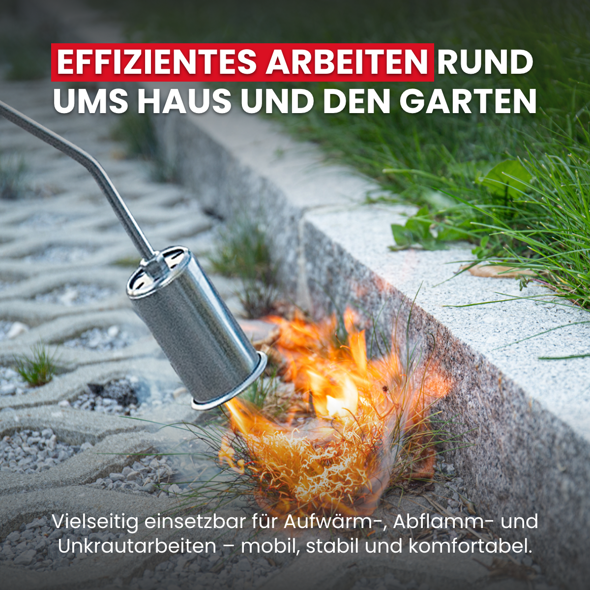 Anwärmbrenner inkl. Gasflaschen-Wagen, 5m Schlauch und Regler