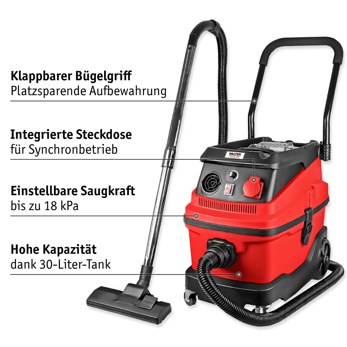 WALTER Multifunktionssauger 1 600 W