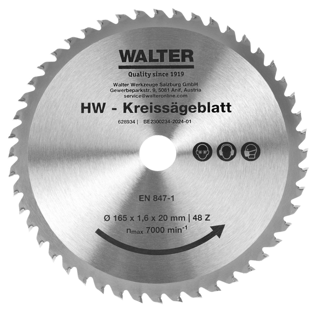 WALTER Hartmetall Sägeblatt 48Z