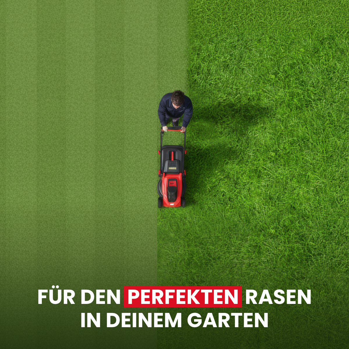 Akku-Rasenmäher mit Mulchfunktion und 2x Akku