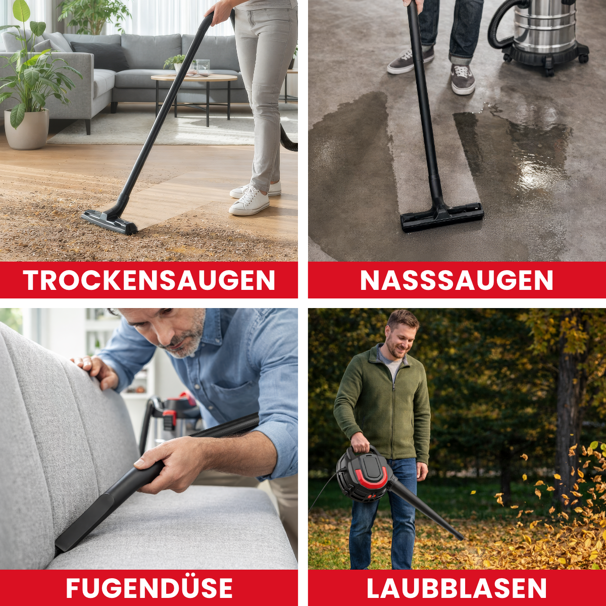 Wet/dry vacuum cleaner and blower 1200 W