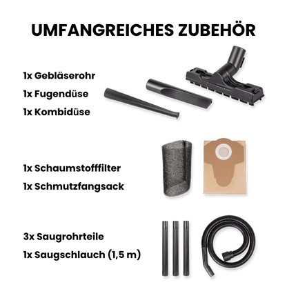 Wet/dry vacuum cleaner and blower 1200 W