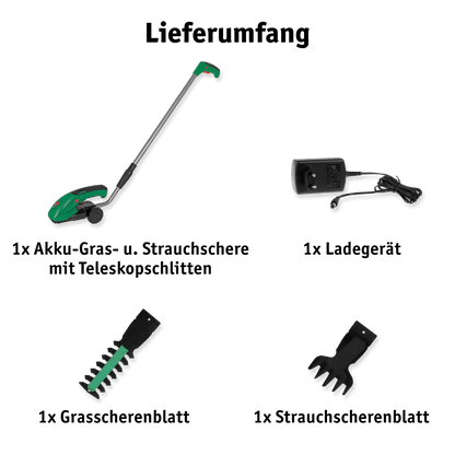 Multibrand Repacked Li - Ion Akku - Gras - und Strauchschere 7,2 V