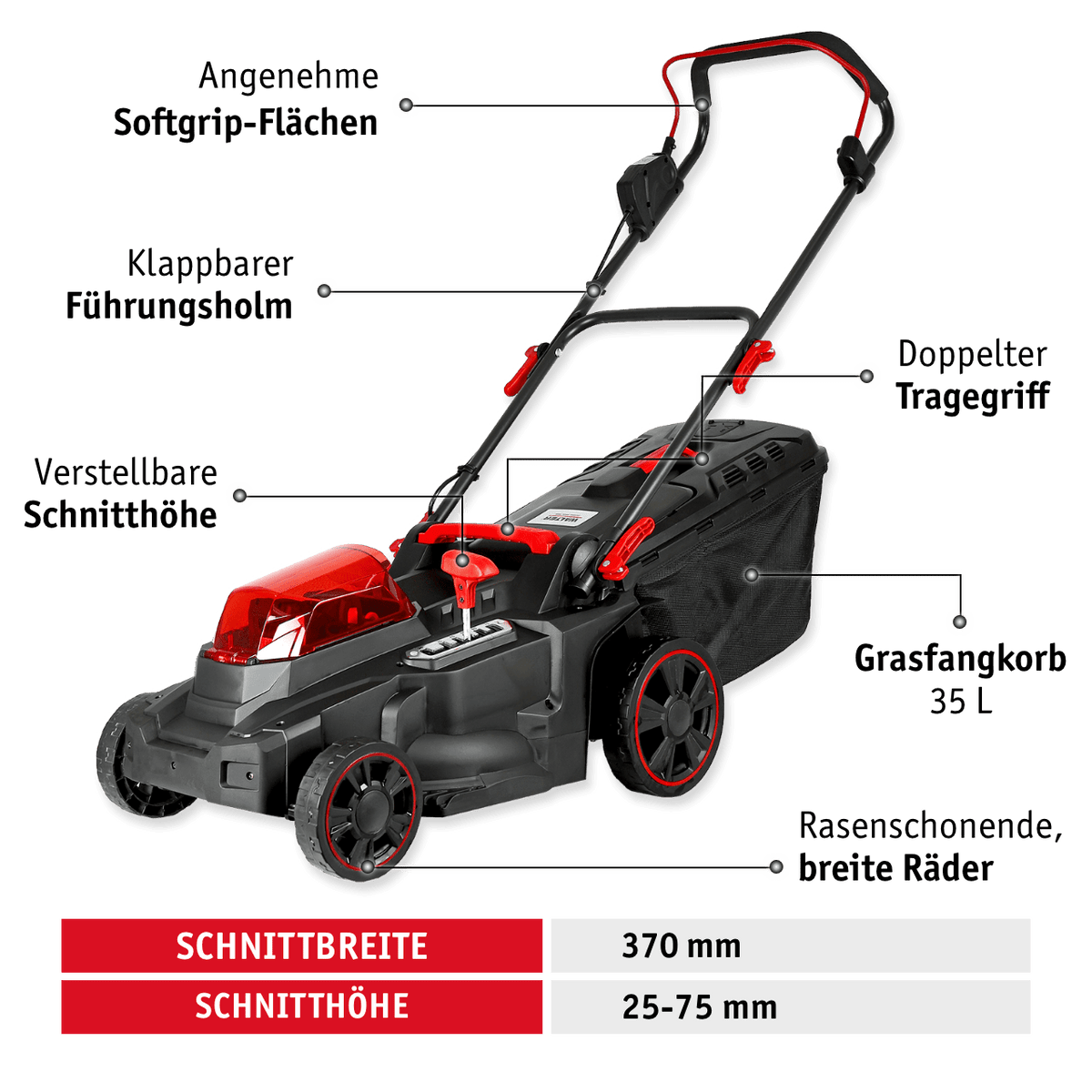 WALTER Akku-Gartengeräte-Set