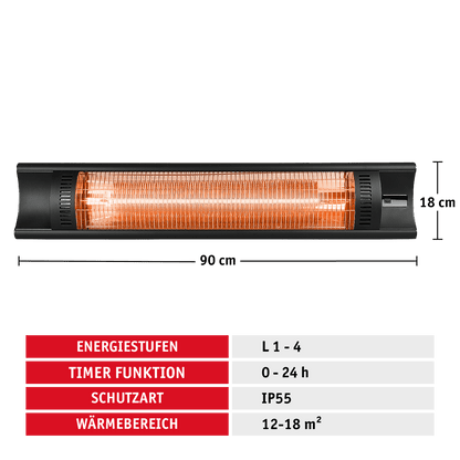 WALTER Infrarot-Wandheizstrahler 2000 W