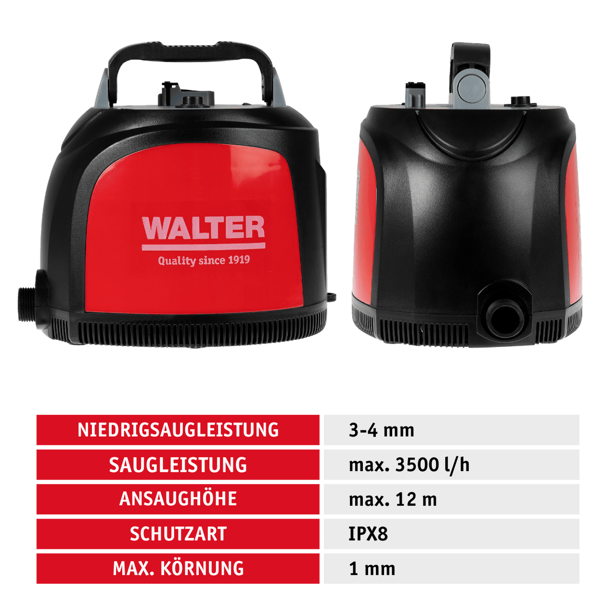 WALTER Li - Ion Akku - Schwimmpumpe 20V