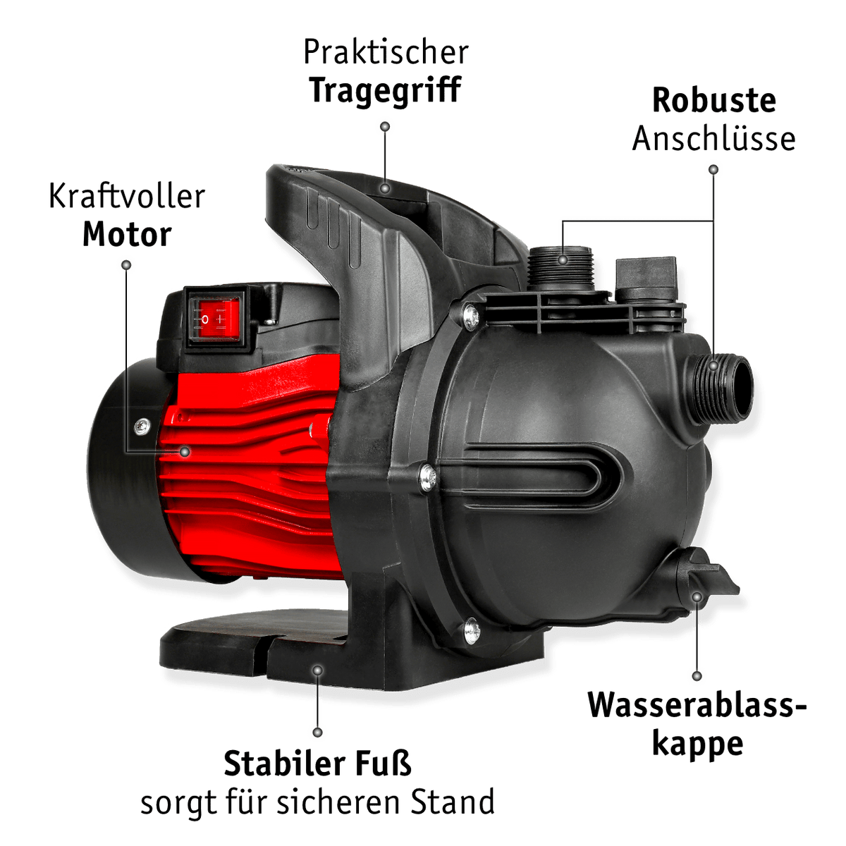 WALTER Gartenpumpe 600 W