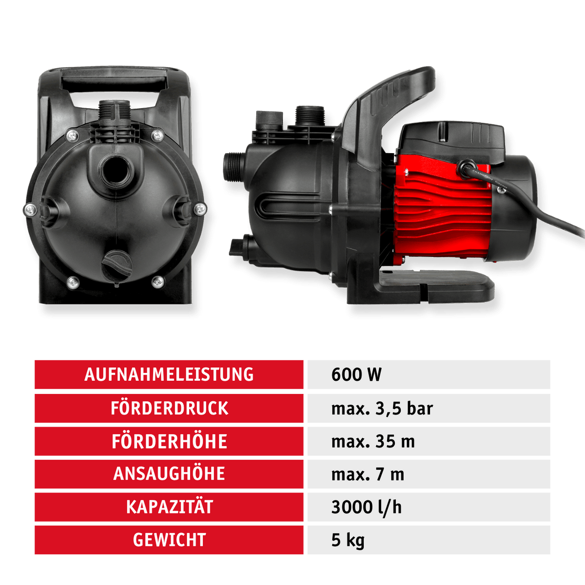 WALTER Gartenpumpe 600 W