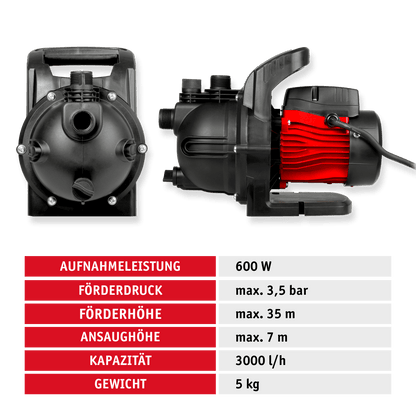 WALTER Gartenpumpe 600 W