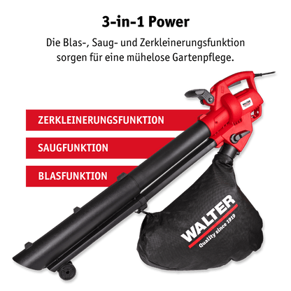WALTER Elektro Laubsauger und -bläser 3000 W