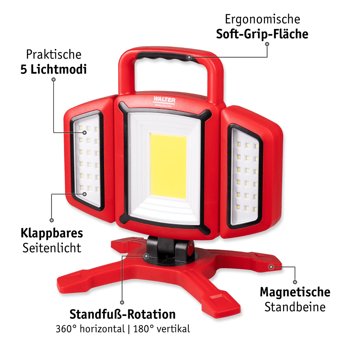 WALTER Multidirektionale Arbeitsleuchte 30 W