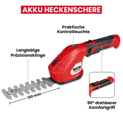 Akku-Gras- und Heckenschere