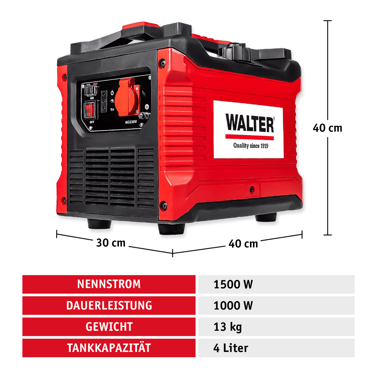 WALTER Inverter Stromerzeuger 1000 W