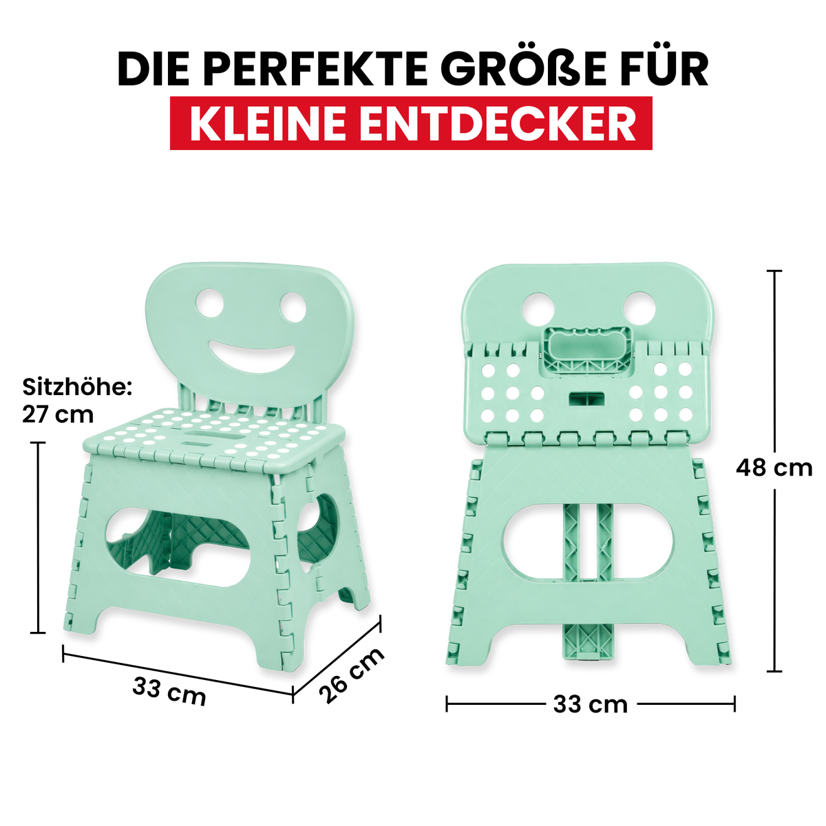 Klappbarer Kinderstuhl mint 2-in-1
