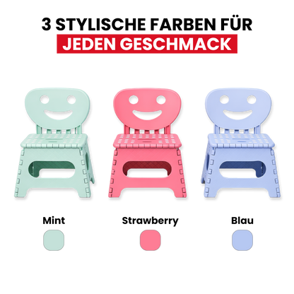 Klappbarer Kinderstuhl blau 2-in-1